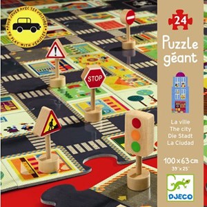 Djeco (07161) - "In Town" - 24 Teile Puzzle