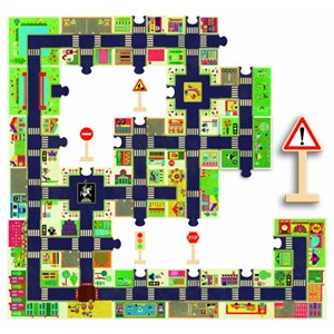 Djeco (07161) - "In Town" - 24 Teile Puzzle