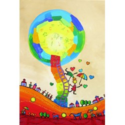 Grafika Kids (01758) - Anne Poire, Patrick Guallino: "Les Ombrelles du Bonheur" - 12 Teile Puzzle