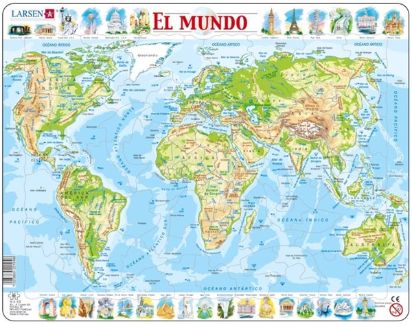 Larsen (K4-ES) - "El Mundo - ES" - 80 Teile Puzzle