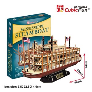 Cubic Fun (T4026h) - "Mississippi Steamboat" - 142 Teile Puzzle
