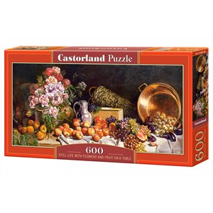 Castorland (B-060108) - "Stillleben aus Blumen und Früchten" - 600 Teile Puzzle