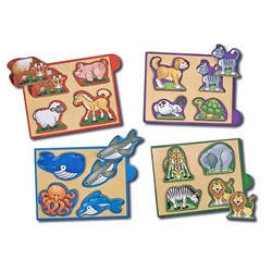 Melissa and Doug (4790) - "Animals" - 4 Teile Puzzle