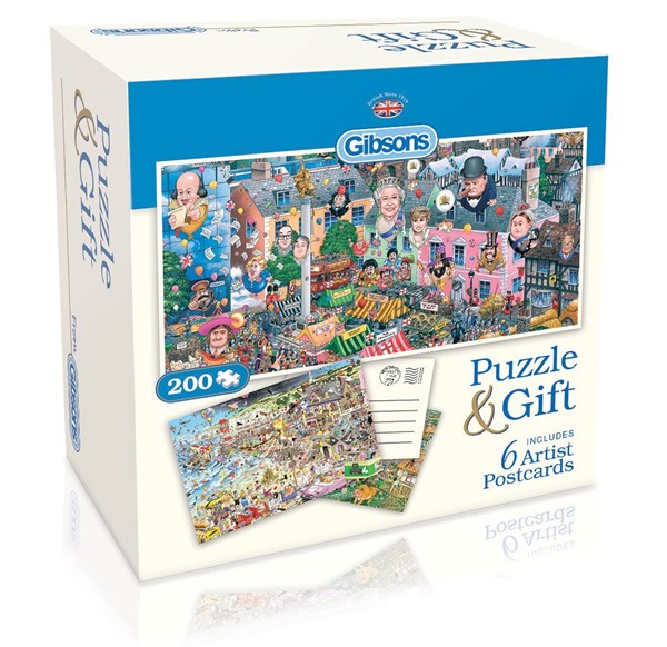 Gibsons (G2601) - Mike Jupp: "Puzzle & Postkarten" - 200 Teile Puzzle