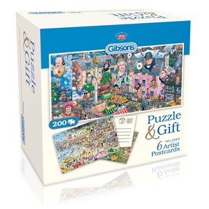Gibsons (G2601) - Mike Jupp: "Puzzle & Postkarten" - 200 Teile Puzzle