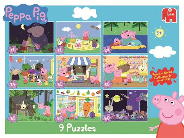Jumbo (18470) - "Peppa Pig" - 12 24 35 50 Teile Puzzle