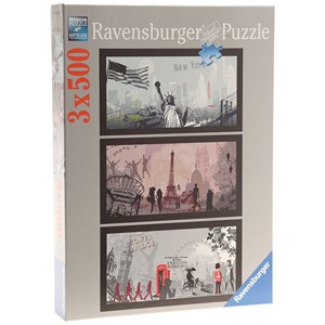 Ravensburger (16288) - "Künstlerische Städte" - 500 Teile Puzzle