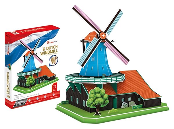 Cubic Fun (MC219h) - "Holländerwindmühle Windmühle" - 71 Teile Puzzle