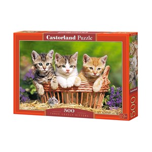 Castorland (B-52561) - "Drei süße Katzen" - 500 Teile Puzzle