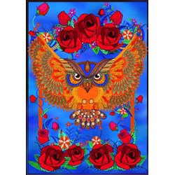 Grafika (01505) - "Owl & Roses" - 1000 Teile Puzzle