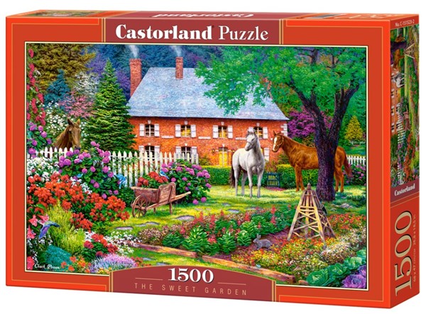 Castorland (C-151523) - "Pferde im Garten" - 1500 Teile Puzzle