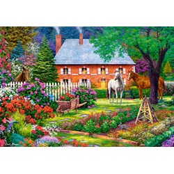 Castorland (C-151523) - "Pferde im Garten" - 1500 Teile Puzzle
