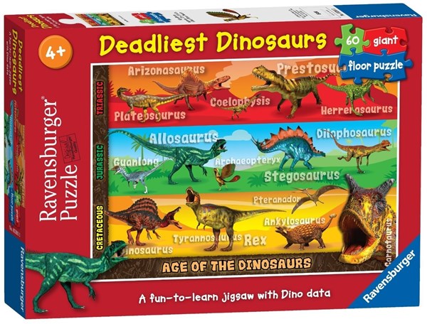 Ravensburger (05393) - "Deadliest Dinosaurs" - 60 Teile Puzzle