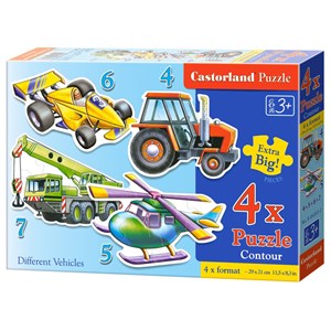 Castorland (B-04263) - "Fahrzeuge" - 4 5 6 7 Teile Puzzle