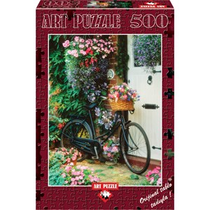 Art Puzzle (4166) - "Blumiges Fahrrad" - 500 Teile Puzzle