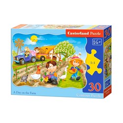 Castorland (B-03563) - "Ein Tag auf dem Bauernhof" - 30 Teile Puzzle