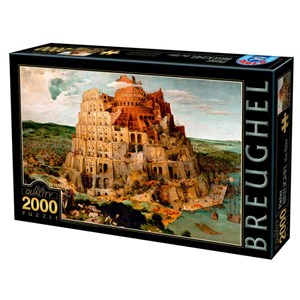 D-Toys (66947-BR05) - Pieter Brueghel the Elder: "Der Turmbau zu Babel, 1563" - 2000 Teile Puzzle