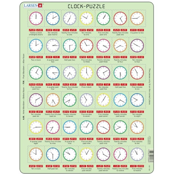 Larsen (OB7-GB) - "Clock-Puzzle - GB" - 42 Teile Puzzle