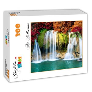 Grafika Kids (00984) - "Waterfall in Forest" - 300 Teile Puzzle