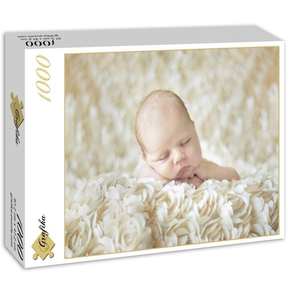 Grafika (01606) - Konrad Bak: "Baby sleeping in the Roses" - 1000 Teile Puzzle