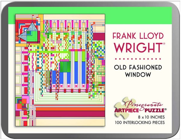 Pomegranate (AA759) - Frank Lloyd Wright: "Altertümliches Fenster" - 100 Teile Puzzle