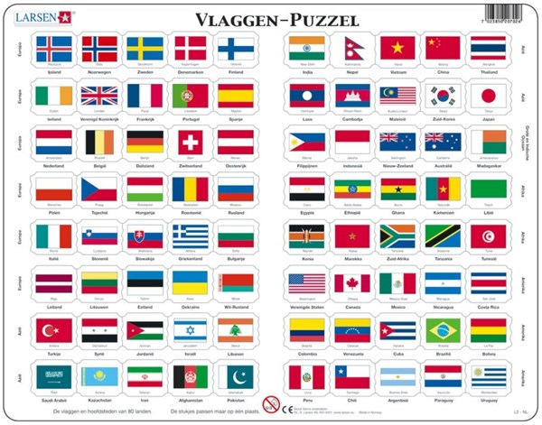Larsen (L2-NL) - "Flag - NL" - 80 Teile Puzzle