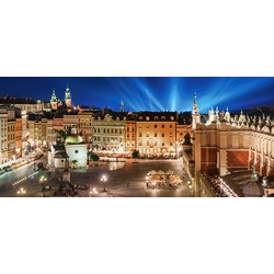 Castorland (B-060306) - "Hauptmarkt von Krakau bei Nacht" - 600 Teile Puzzle