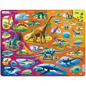 Larsen (HL1-GB) - "Dinosaurier - GB" - 85 Teile Puzzle