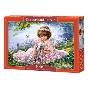Castorland (C-103249) - "Kleines Kind mit Dalmatinerwelpe" - 1000 Teile Puzzle