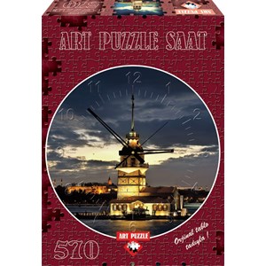 Art Puzzle (4137) - "Puzzle-Uhr - Leandertum, Türkei" - 570 Teile Puzzle
