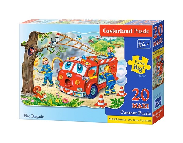 Castorland (C-02146) - "Feuerwehreinsatz" - 20 Teile Puzzle