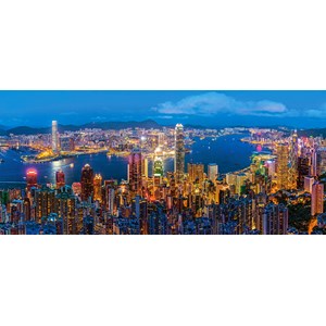 Castorland (B-060290) - "Hong Kong bei Dämmerung" - 600 Teile Puzzle