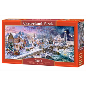 Castorland (B-060184) - "Wintereinbruch am Meer" - 600 Teile Puzzle