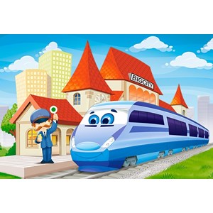 Castorland (B-040216) - "Schaffner am Bahnhof" - 40 Teile Puzzle
