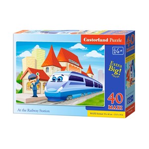 Castorland (B-040216) - "Schaffner am Bahnhof" - 40 Teile Puzzle