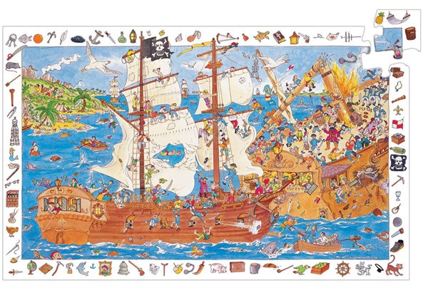 Djeco (07506) - "Pirates" - 100 Teile Puzzle