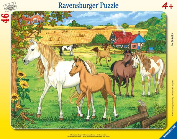 Ravensburger (06646) - "Pferde auf der Koppel" - 46 Teile Puzzle