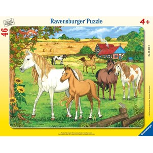 Ravensburger (06646) - "Pferde auf der Koppel" - 46 Teile Puzzle