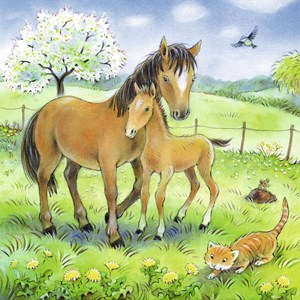 Ravensburger (08029) - "Kuschelzeit" - 49 Teile Puzzle