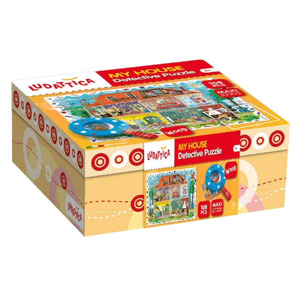 Ludattica (58259) - "Baby Détective, My House" - 108 Teile Puzzle
