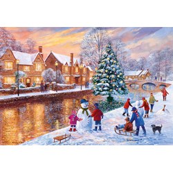 Gibsons (G3088) - Terry Harrison: "Die Stadt im Weihnachtsglanz" - 500 Teile Puzzle