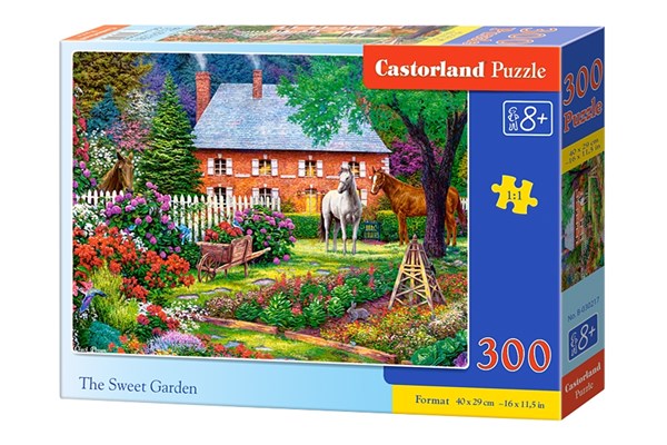 Castorland (B-030217) - "Pferde im Vorgarten" - 300 Teile Puzzle