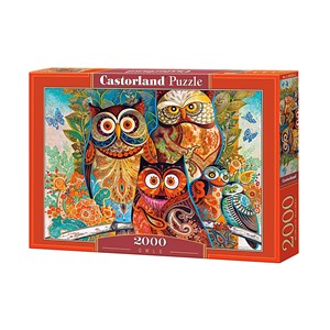 Castorland (C-200535) - David Galchutt: "Phantasievolle Eulen" - 2000 Teile Puzzle