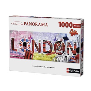 Nathan (87610) - "London Script" - 1000 Teile Puzzle