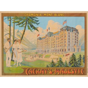 Grafika (00576) - "Affiche Cachat's Majestic, Chamonix, 1910" - 2000 Teile Puzzle