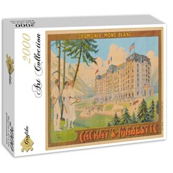 Grafika (00576) - "Affiche Cachat's Majestic, Chamonix, 1910" - 2000 Teile Puzzle