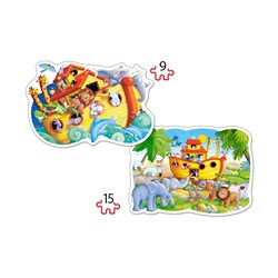 Castorland (B-020089) - "Tiere auf der Arche Noah" - 9 15 Teile Puzzle