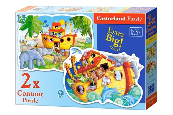 Castorland (B-020089) - "Tiere auf der Arche Noah" - 9 15 Teile Puzzle