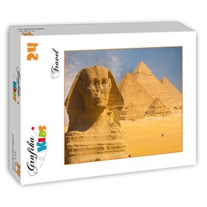 Grafika Kids (01141) - "Sphinx und Pyramiden von Gizeh" - 24 Teile Puzzle