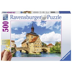 Ravensburger (13651) - "Altes Rathaus in Bamberg" - 500 Teile Puzzle